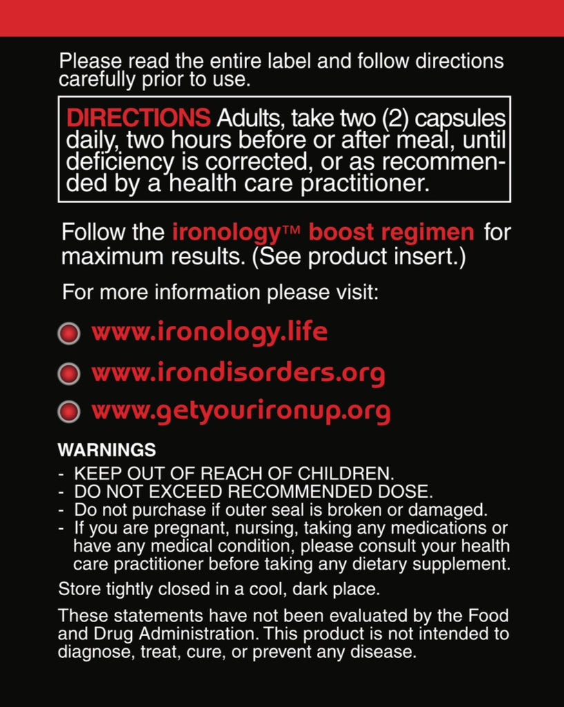 Ironology Ferritin Boost / for iron deficiency with or without anemia
